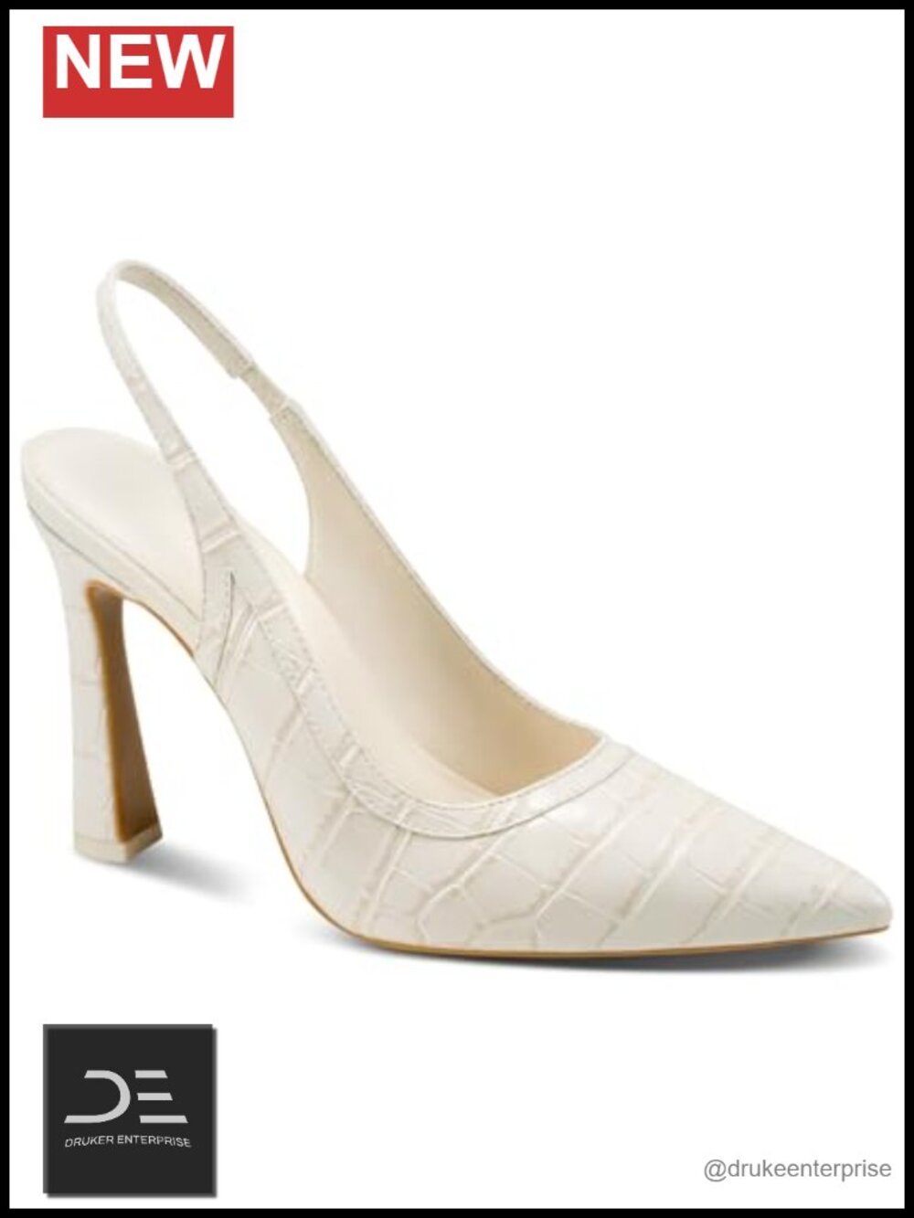 DKNY Cinette Pointed Toe Slingback Dress Pump with Logo